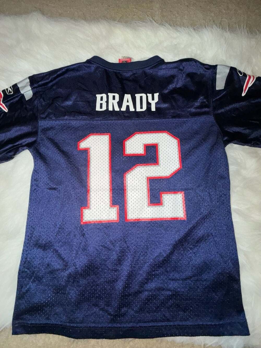 Reebok New England Patriots Tom Brady #12 Youth Jersey Size Large 14-16